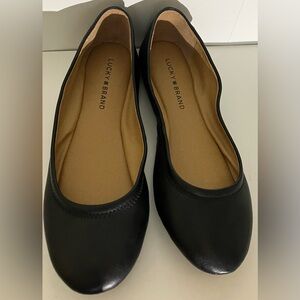 Lucky Brand Emmie black Ballet Leather flats. 8 1/2 M